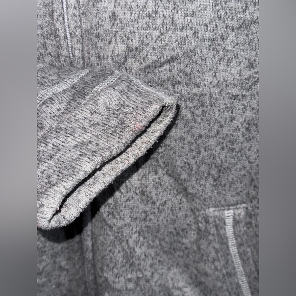 The North Face Knit Collared Zip Up Jacket Grey Polyester Women’s Size Large - Picture 10 of 14